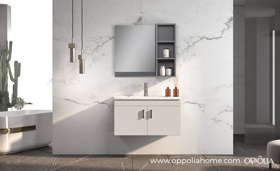 Beige Bathroom Vanity with Sink BLWY23007