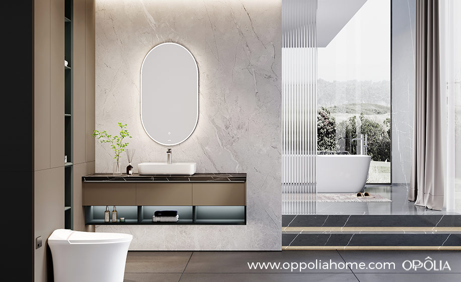Modern Bathroom Vanity with Toilet Cabinets BLWY23004