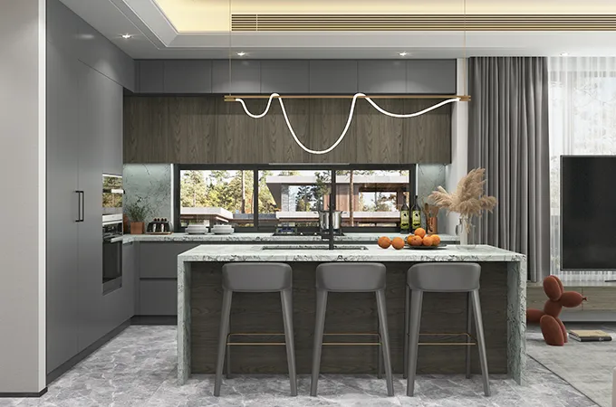 Custom Minimalist Wood-Grain Cabinets Project in Sydney, Australia