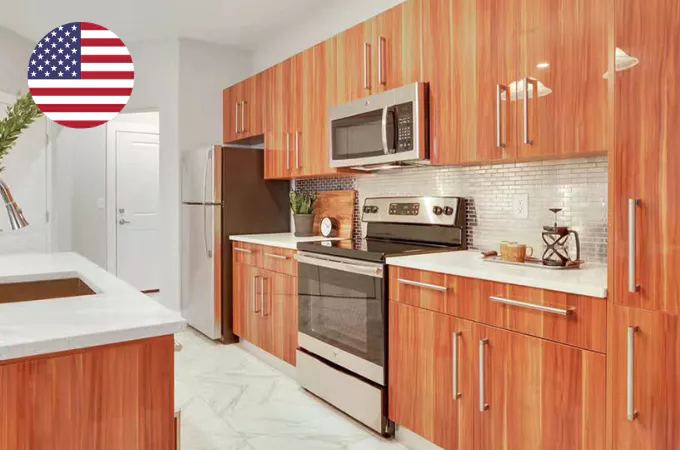Luxury Apartment Kitchen Project in Louisiana, USA