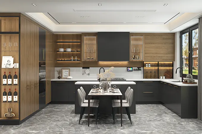 Walnut Full House Cabinet Customization Project in Toronto, Canada