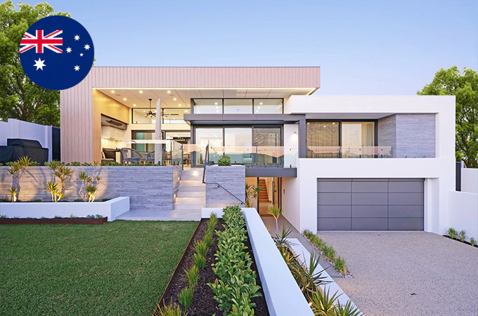 White Gloss Kitchen and Wardrobes Villa Project, Perth, Australia
