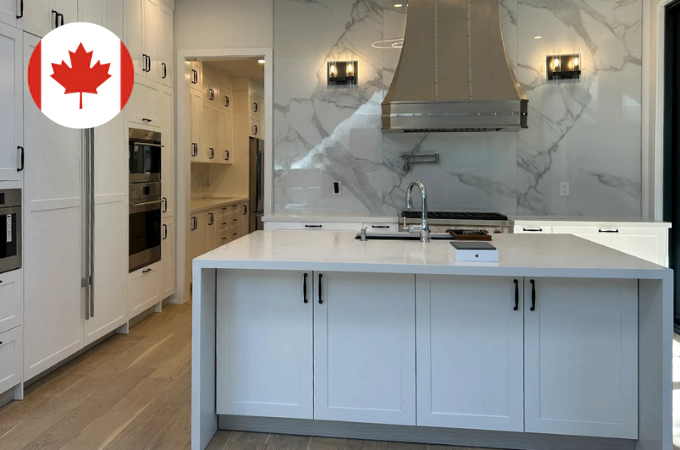 White Shaker Cabinets Project in Oakville, Canada