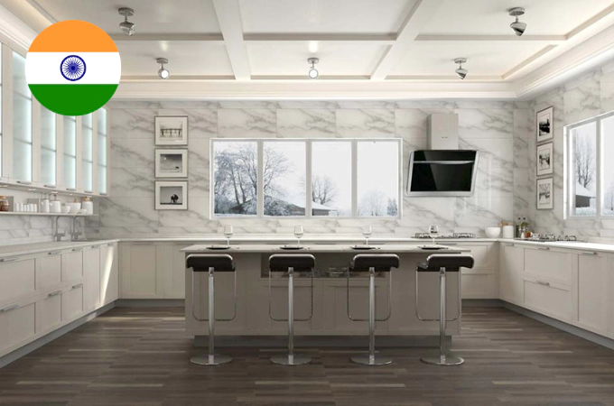 White Shaker Whole House Joinery Project, Delhi, India